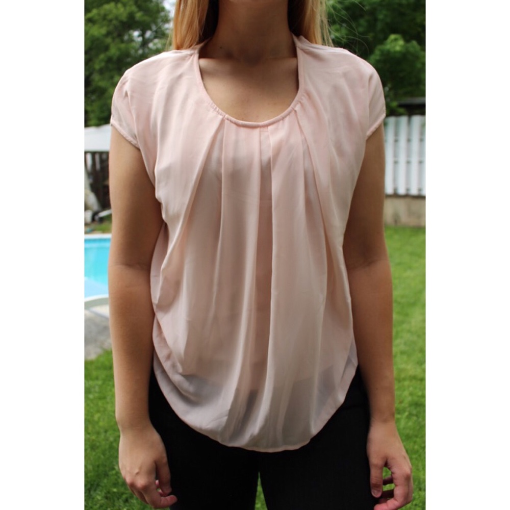 Sheer Light Blush Blouse